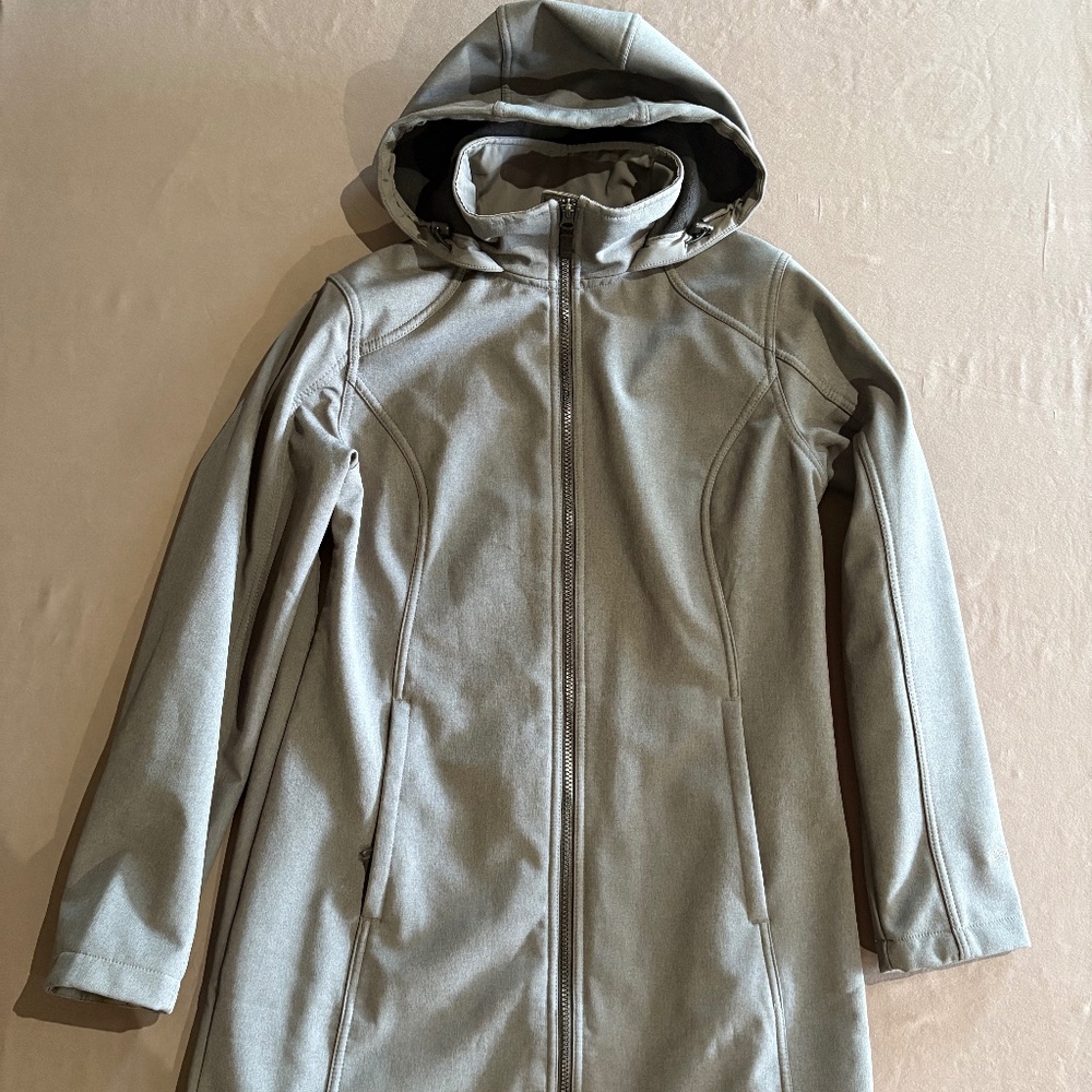 Eddie Bauer softshell fleece lined hooded jacket